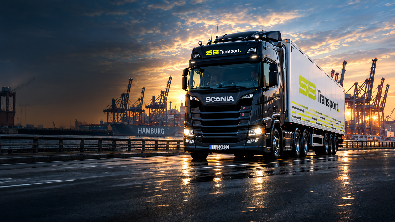 SB Transport Scania im Hamburger Hafen